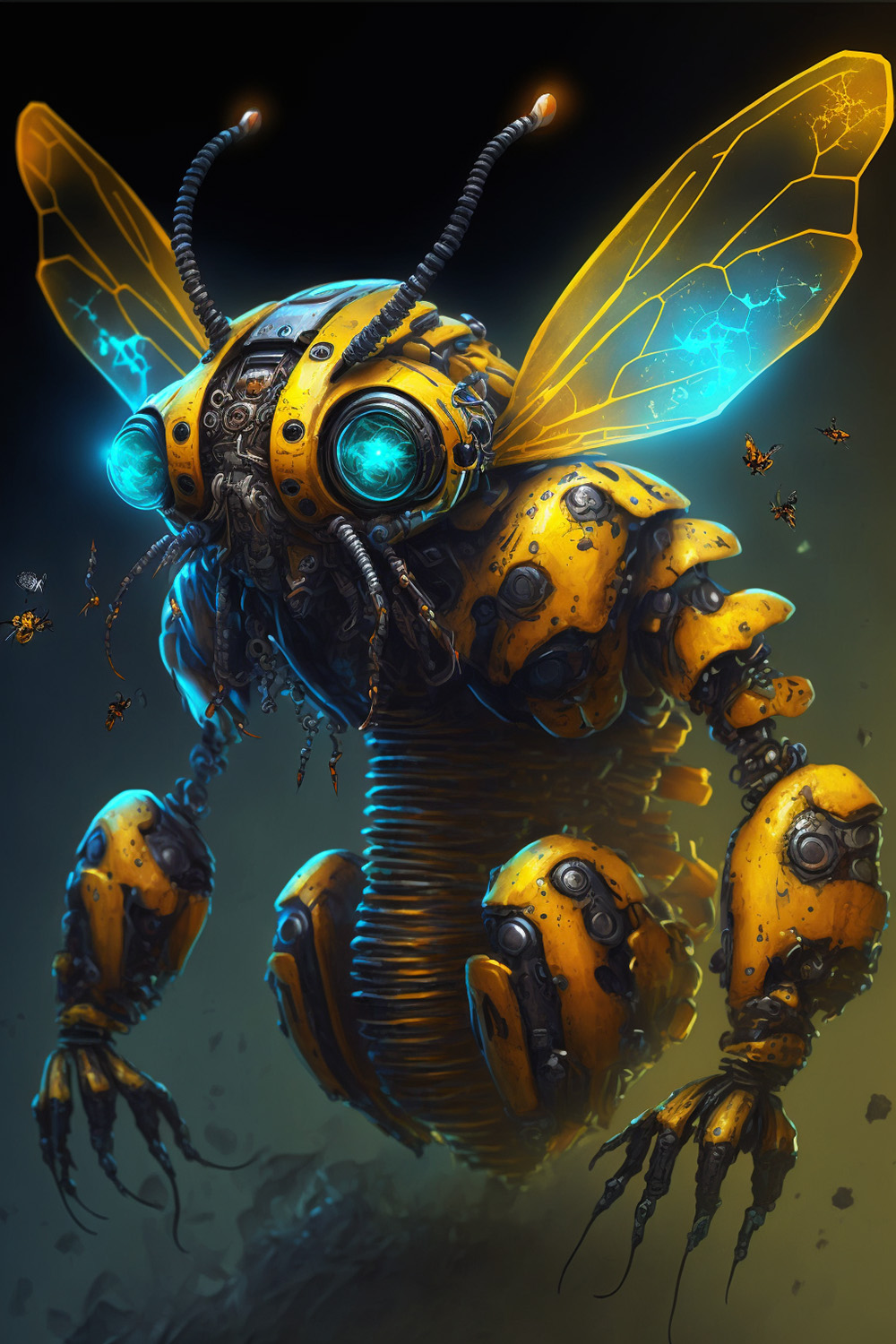 Ai关键词描述-机器人大黄蜂