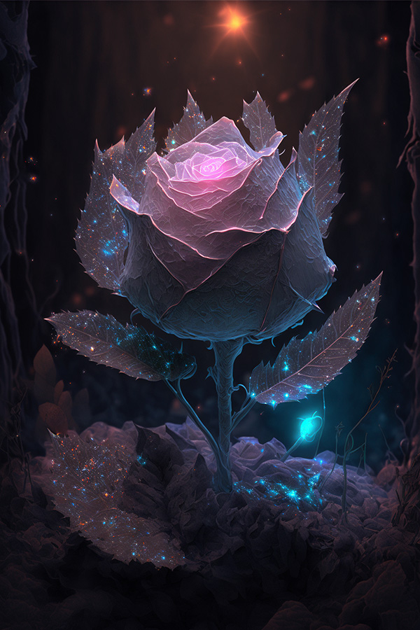 Ai关键词描述-黑暗中的玫瑰