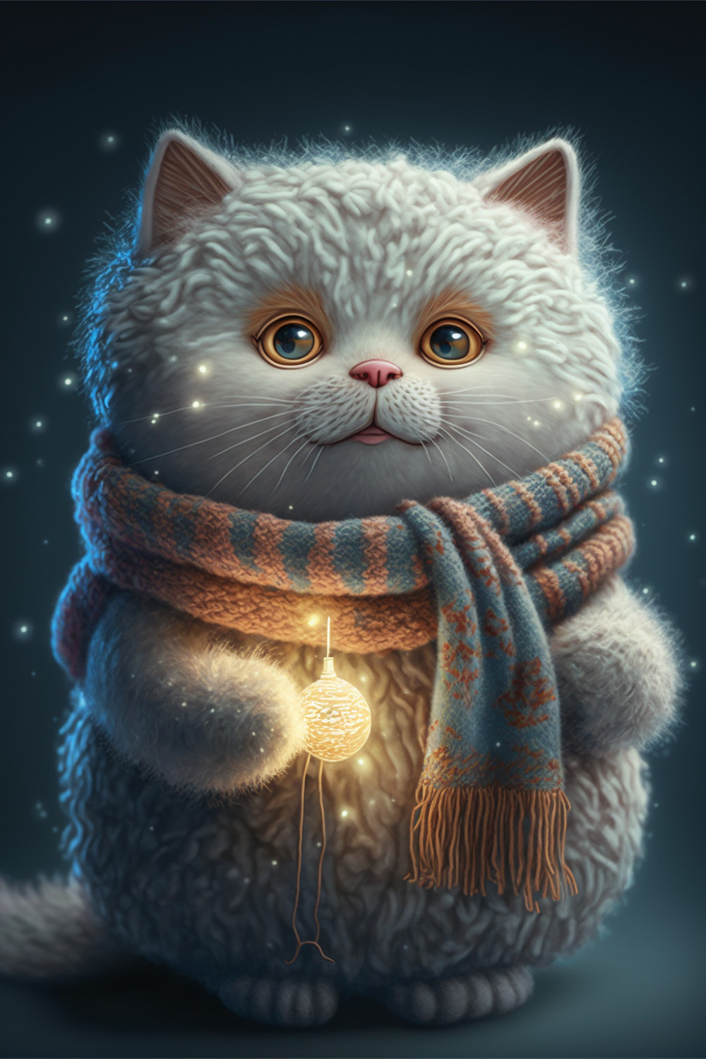 Ai关键词描述-一只可爱的雪猫