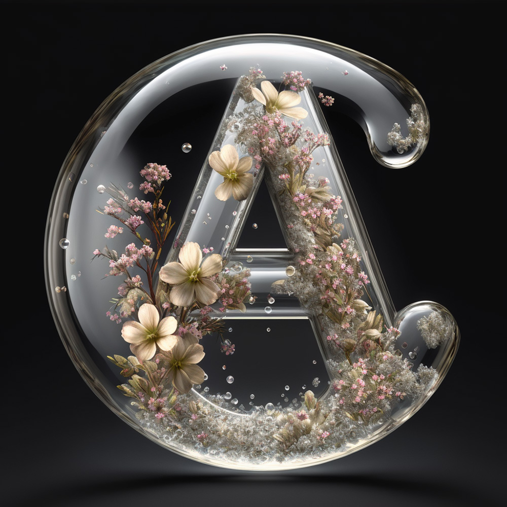 Ai关键词描述-字母A的花
