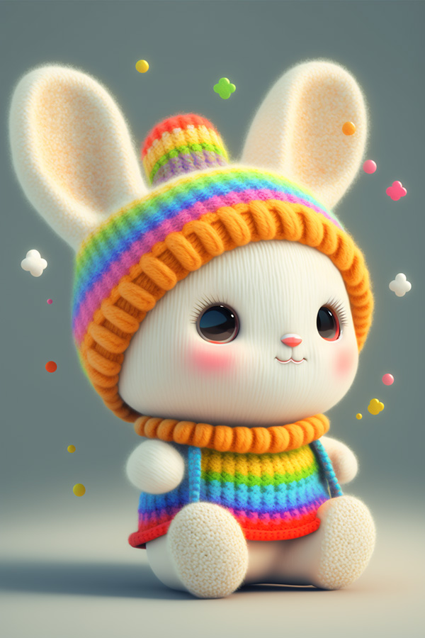 Ai关键词描述-可爱的小兔子